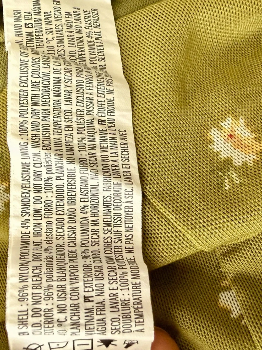 Forever 21 Olive Green Floral V-Neck Mini Dress - Picture 8 of 8